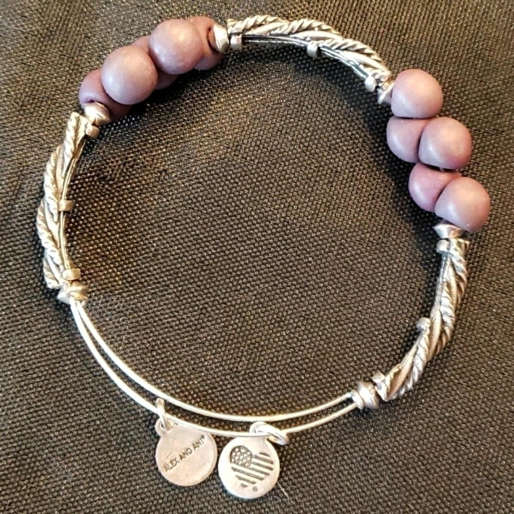 Alex and Ani spiritual plum spiral Bracelet